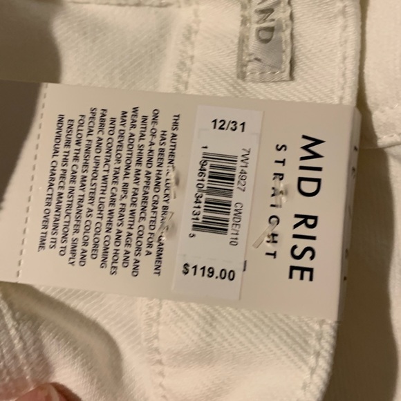 LUCKY BRAND AUTHENTIC JEANS straight leg 31 white - Picture 3 of 11